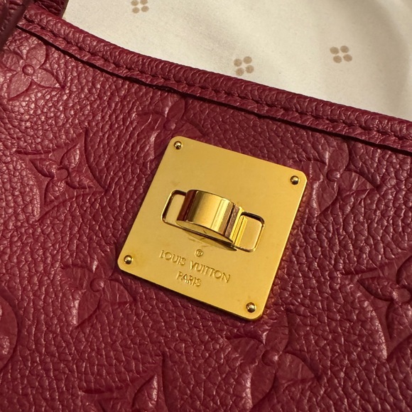 Authentic Louis Vuitton Monogram Empreinte Citadine PM Tote Bag Red - Picture 3 of 16